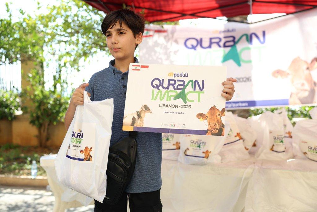 DT Peduli Salurkan Qurban di Lebanon, Beri Impact bagi Pengungsi Palestina - Cover Image
